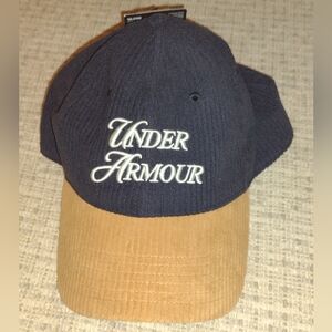 Under Armour Black And Tan Corduroy Adjustable Hat. Unisex. NWT.